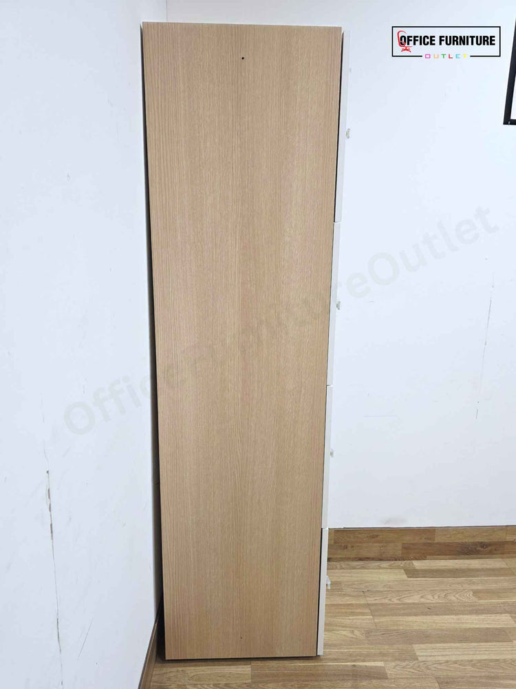 Narbutas 4 Door Office Locker - White & Oak