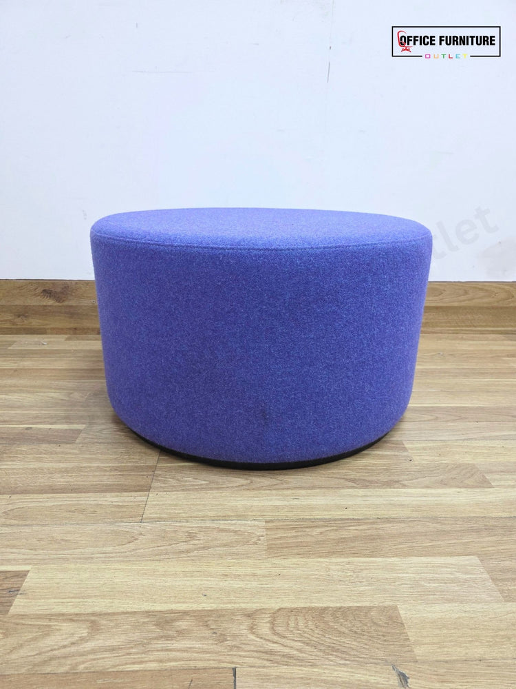 Narbutas GIRO Pouf – Blue Upholstered Round Stool