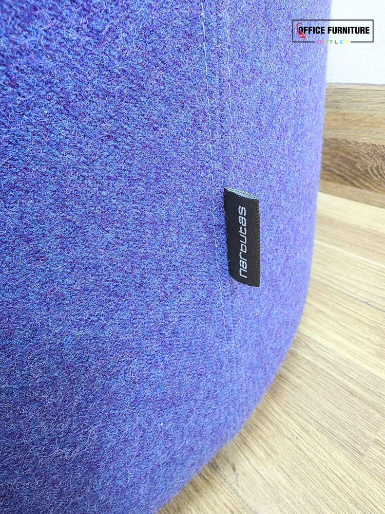 Narbutas GIRO Pouf – Blue Upholstered Round Stool