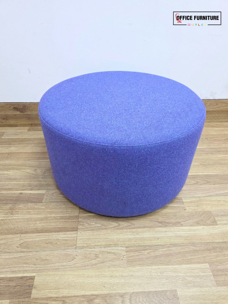 Narbutas GIRO Pouf – Blue Upholstered Round Stool