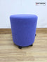 Narbutas GIRO Pouf – Blue Upholstered Round Stool on Wheels