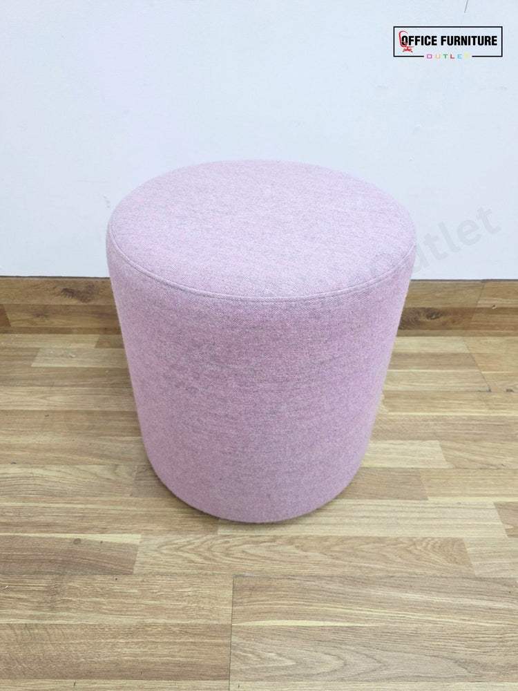 Narbutas GIRO Pouf – Dusty Pink Upholstered Round Stool