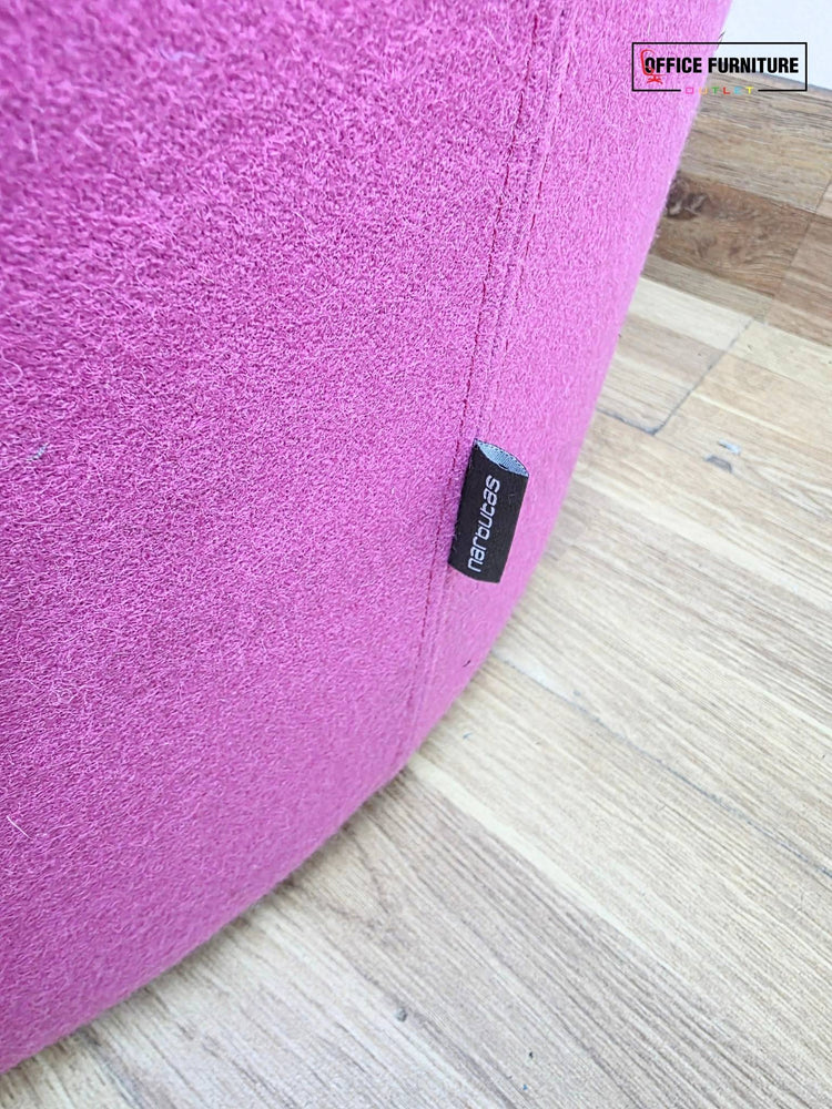 Narbutas GIRO Pouf – Hot Pink Upholstered Round Stool