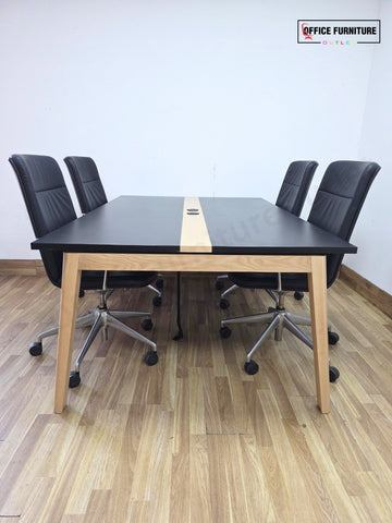 Narbutas NOVA Wood Meeting Table with 4 Orangebox Chairs