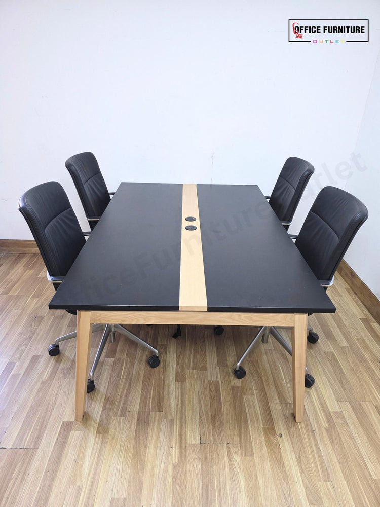 Narbutas NOVA Wood Meeting Table with 4 Orangebox Chairs