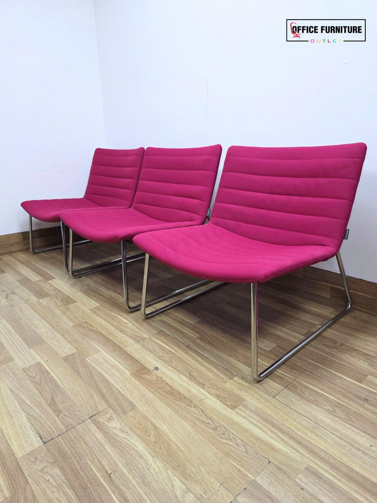 Narbutas Vegas Lounge Chairs x3 – Hot Pink