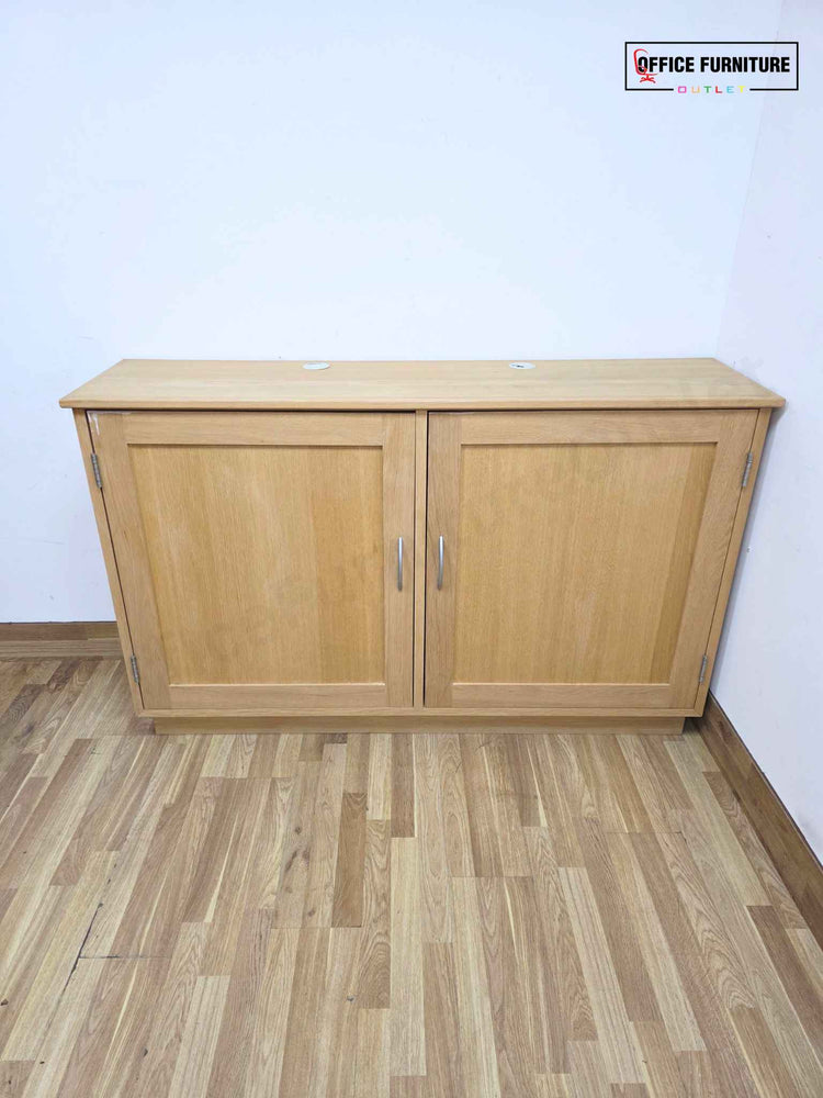 Natural Wood Credenza Storage Cabinet (ST72)