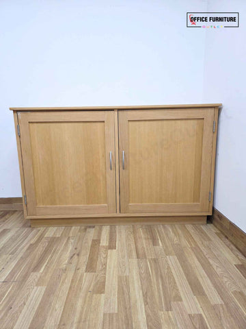 Natural Wood Credenza Storage Cabinet (ST72)