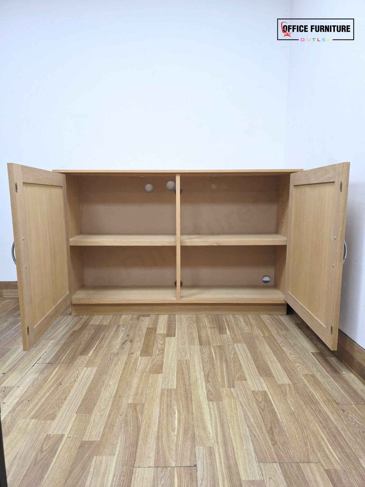 Natural Wood Credenza Storage Cabinet (ST72)