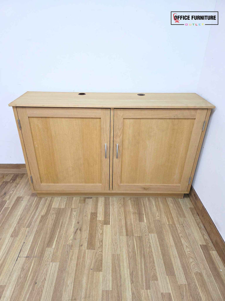 Natural Wood Credenza Storage Cabinet (ST72)
