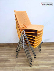 Orange Strike Stackable Plastic Chair by Paolo Scagnellato