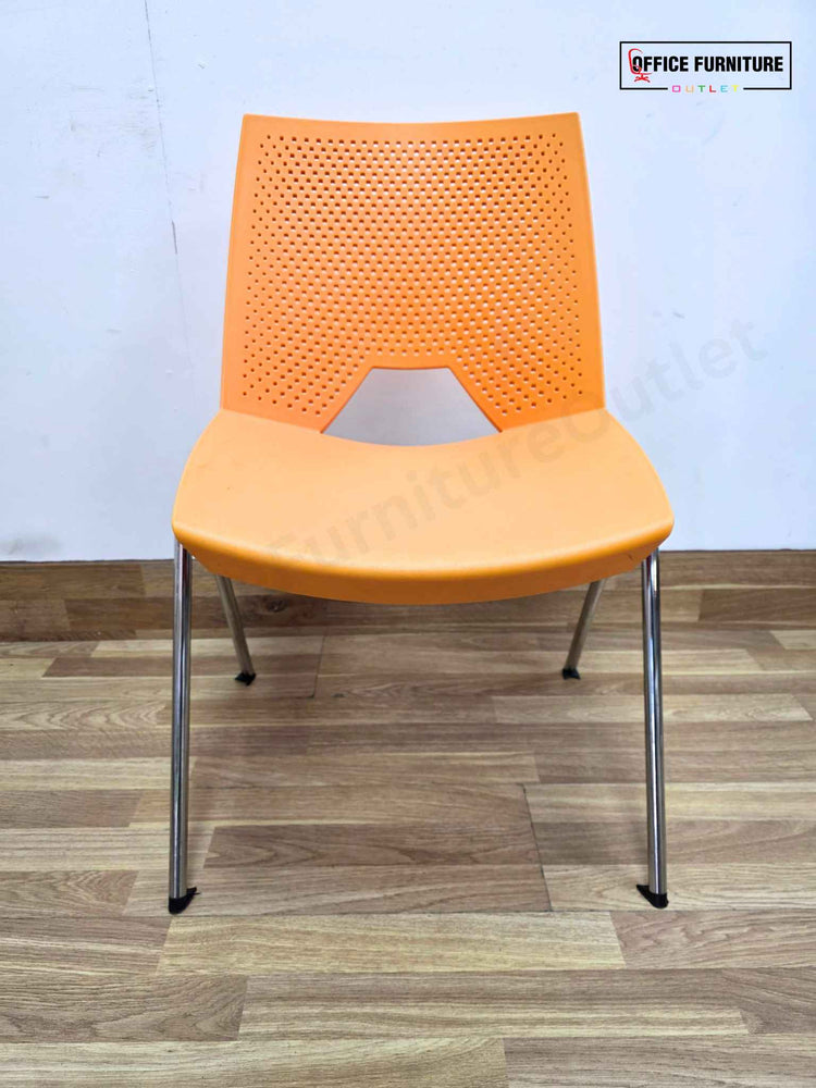Orange Strike Stackable Plastic Chair by Paolo Scagnellato