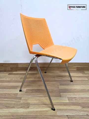 Orange Strike Stackable Plastic Chair by Paolo Scagnellato