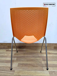Orange Strike Stackable Plastic Chair by Paolo Scagnellato