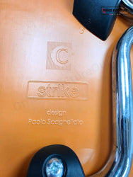 Orange Strike Stackable Plastic Chair by Paolo Scagnellato