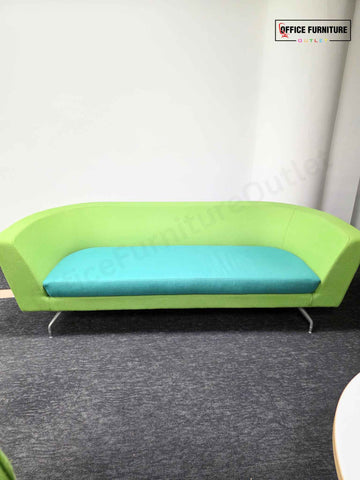 Orangebox 3-Person Sofa — Green & Teal Upholstery