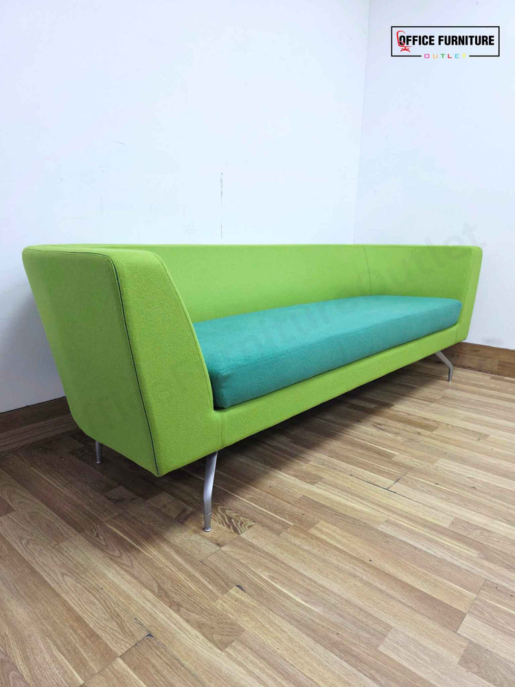 Orangebox 3-Person Sofa — Green & Teal Upholstery