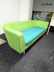 Orangebox 3-Person Sofa — Green & Teal Upholstery