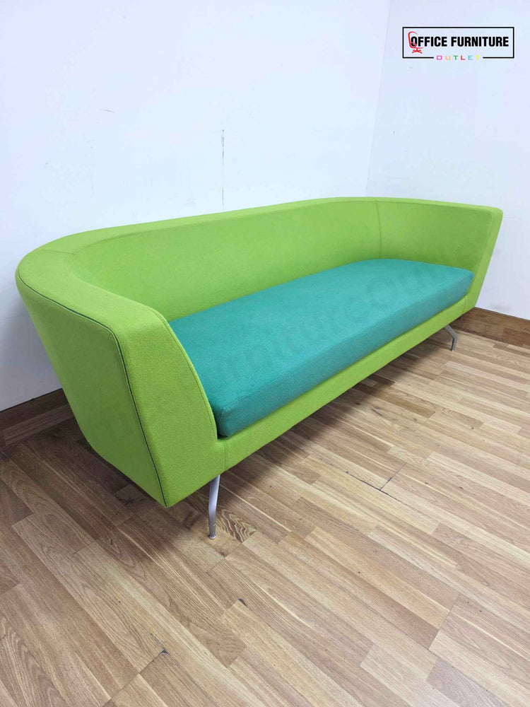Orangebox 3-Person Sofa — Green & Teal Upholstery