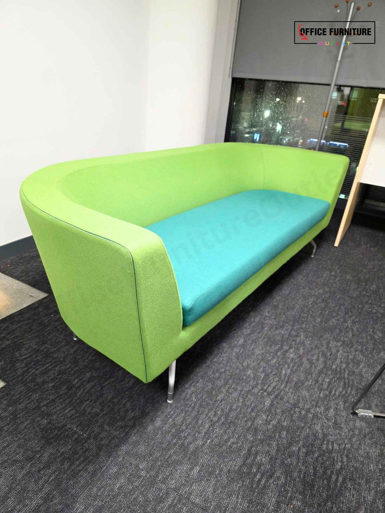 Orangebox 3-Person Sofa — Green & Teal Upholstery