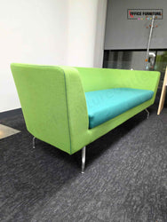Orangebox 3-Person Sofa — Green & Teal Upholstery