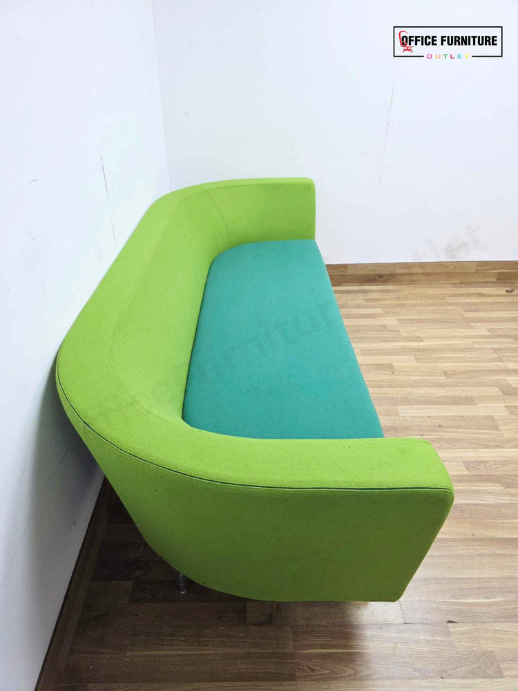 Orangebox 3-Person Sofa — Green & Teal Upholstery