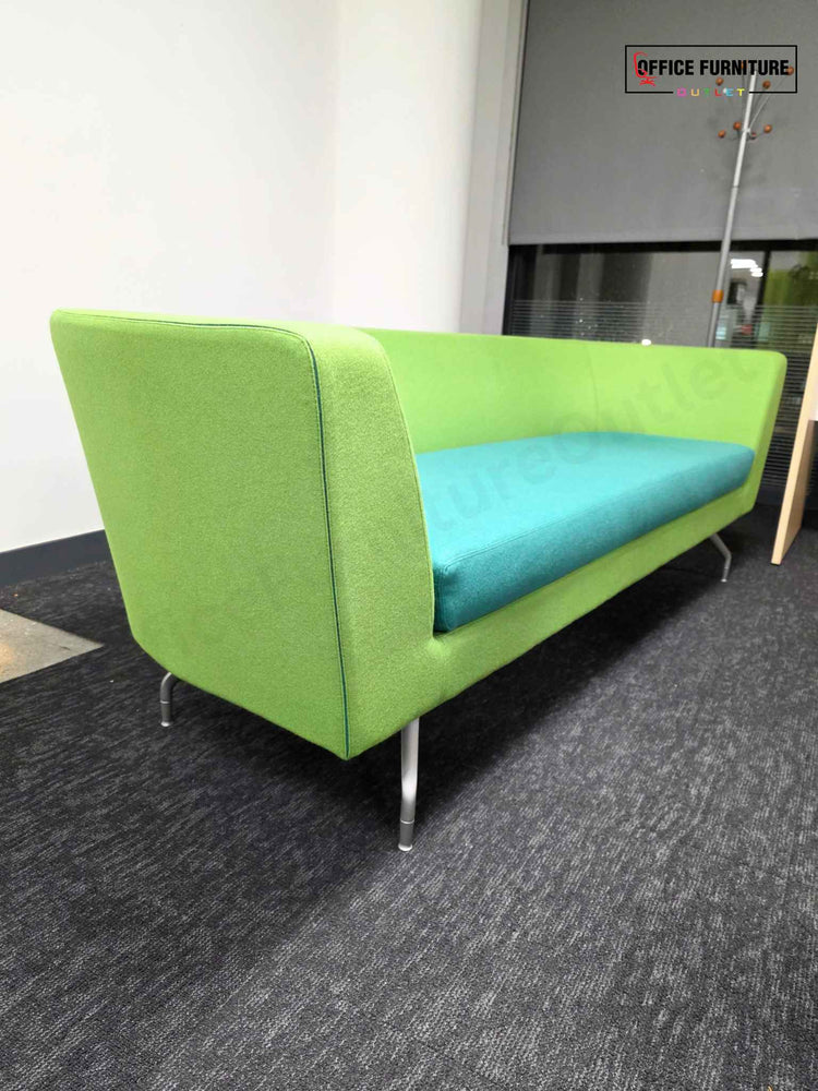 Orangebox 3-Person Sofa — Green & Teal Upholstery