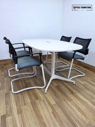 Oval Meeting Room Table with 4 Gresham SJX Chairs