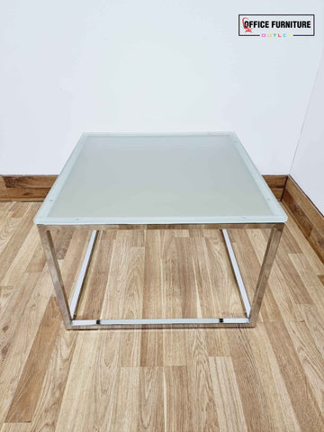 Pitch End Glass Coffee Table Brand New