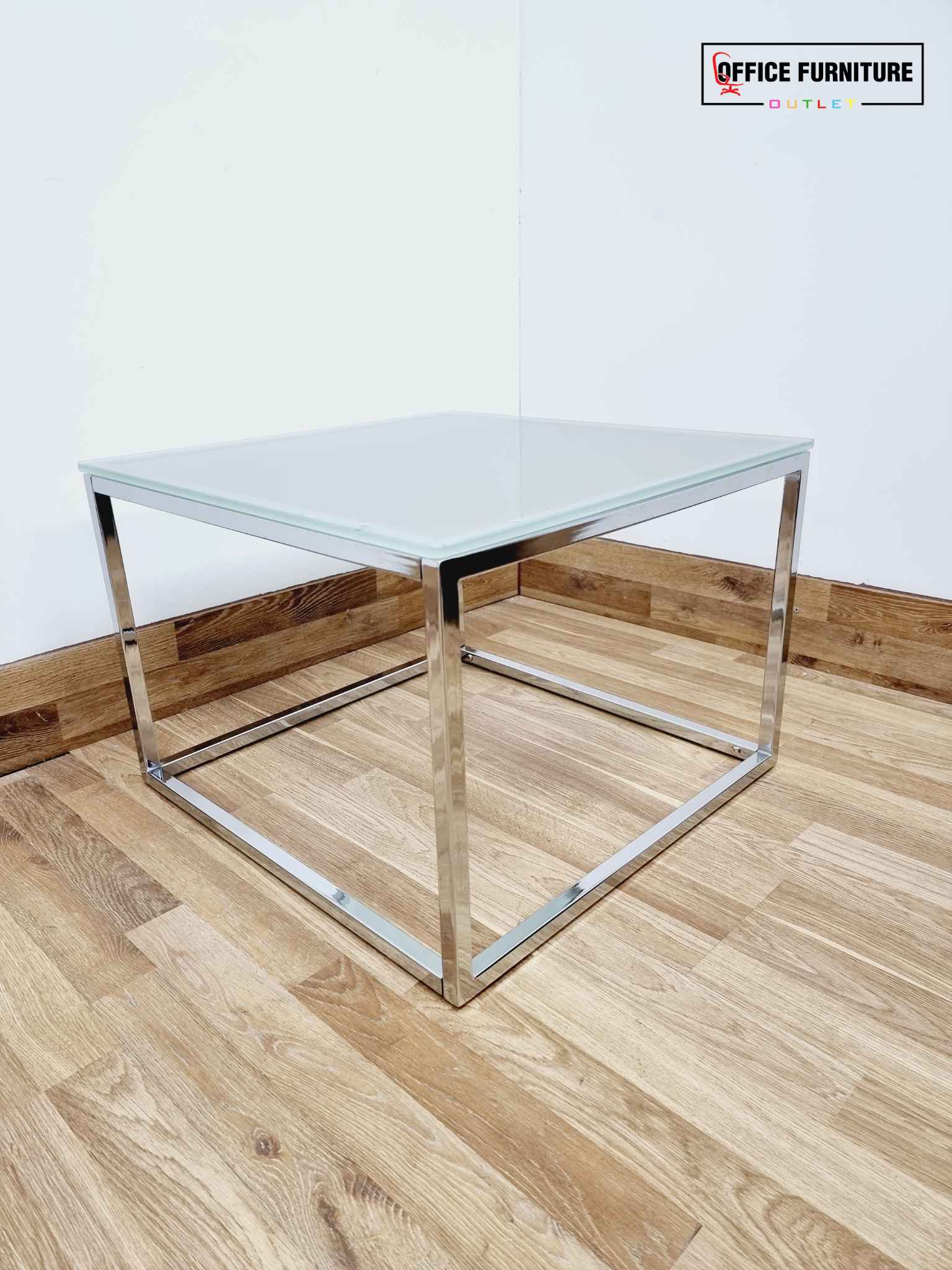 Pitch End Glass Coffee Table Brand New