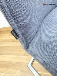 Round Oak Meeting Table with Four Klöber Chairs