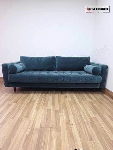 Scott Azure Velvet Sofa – 3 Seater