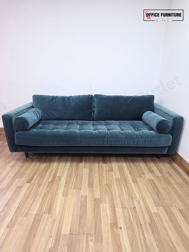 Scott Azure Velvet Sofa – 3 Seater