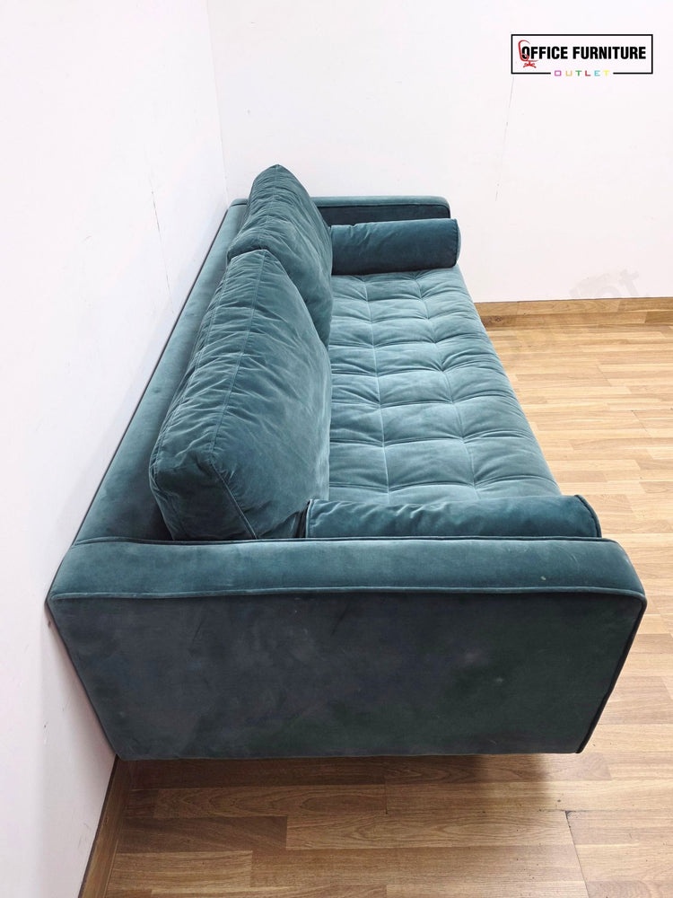 Scott Azure Velvet Sofa – 3 Seater