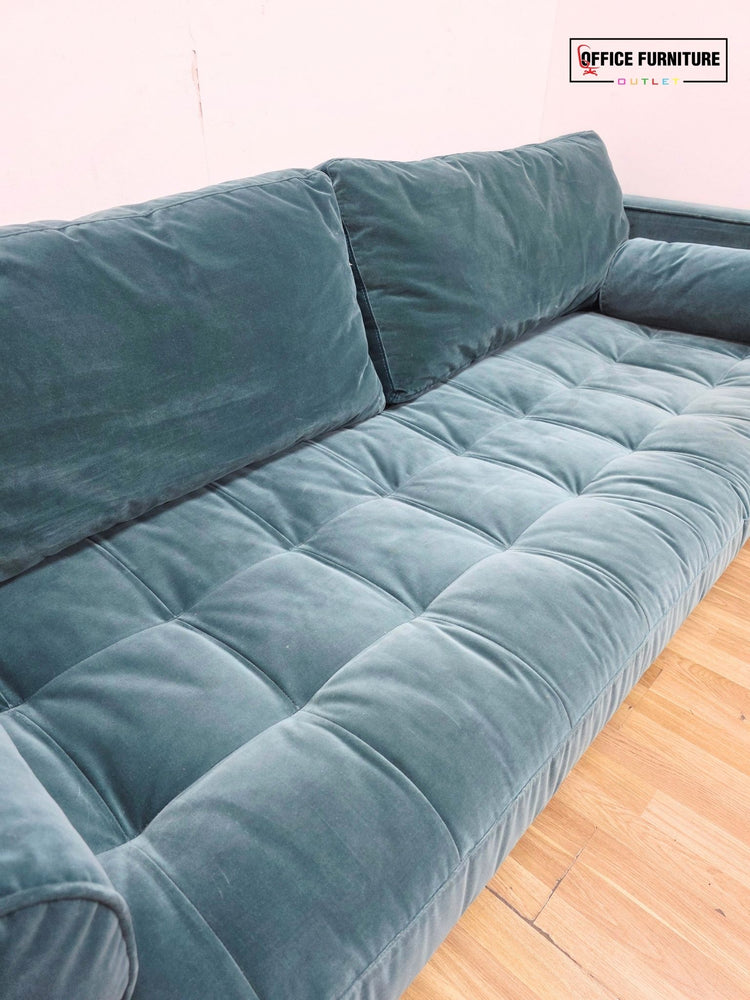 Scott Azure Velvet Sofa – 3 Seater