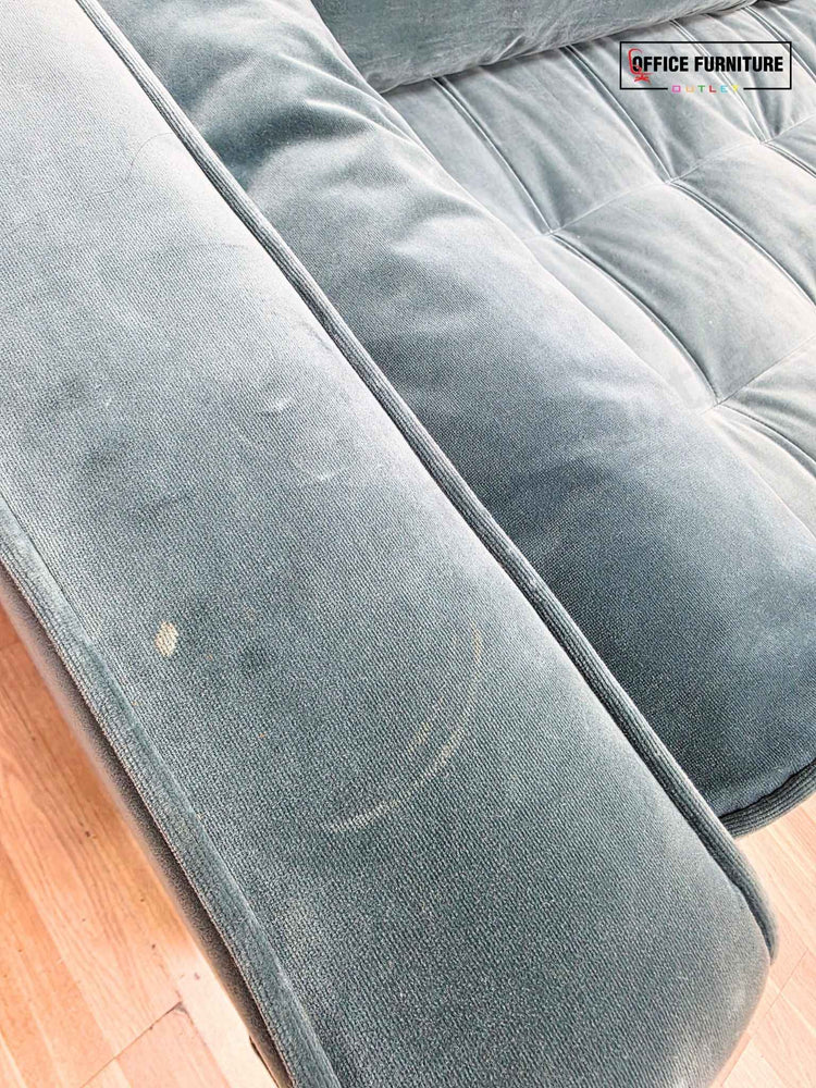 Scott Azure Velvet Sofa – 3 Seater