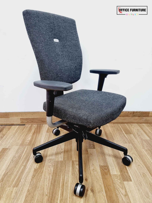 Senator Sprint Office Chair - Graphite Grey Fabric/Black Star Base (SC67)