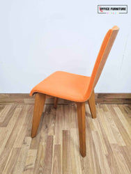 Set Of Three Frovi Jig Orange Upholstered Chairs