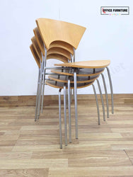 Set of 4 Allermuir Stackable Canteen Chairs