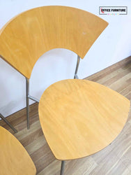 Set of 4 Allermuir Stackable Canteen Chairs
