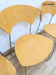 Set of 4 Allermuir Stackable Canteen Chairs