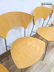 Set of 4 Allermuir Stackable Canteen Chairs