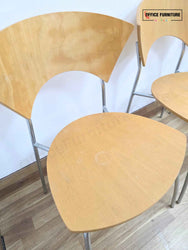 Set of 4 Allermuir Stackable Canteen Chairs
