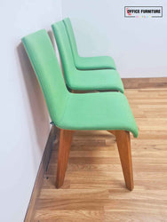 Set Of Three Frovi Jig Green Upholstered Chairs