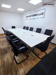 Steelcase Boardroom Table with 12 Pledge Chairs