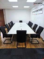 Steelcase Boardroom Table with 12 Pledge Chairs