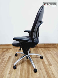 Steelcase Leap V2 Brown Leather Swivel Chair