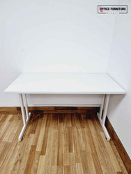 Straight White Office Desk (120cm X 60cm)