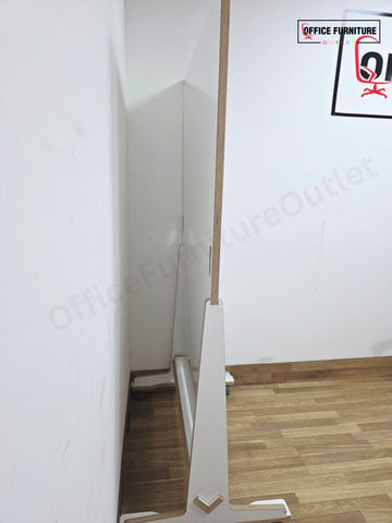 Tall Mobile Whiteboard Screen – Double Sided Office Room Divider on Wheels