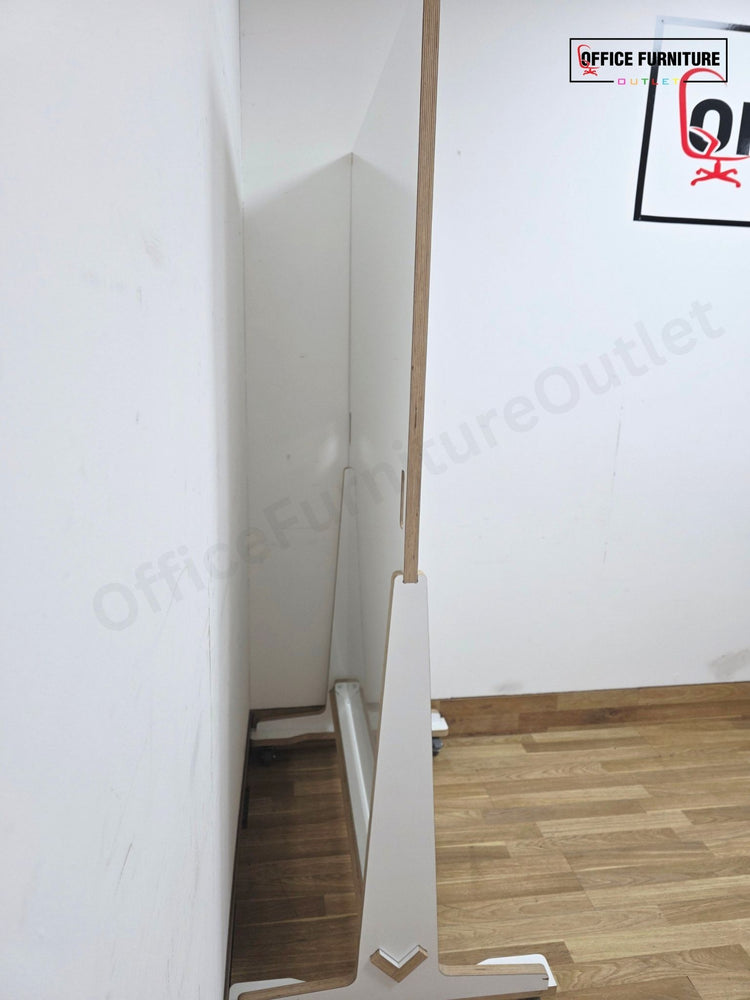 Tall Mobile Whiteboard Screen – Double Sided Office Room Divider on Wheels